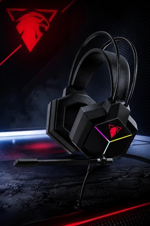 Jedel Gaming GH-561 RGB Işıklı Mikrofonlu Oyuncu Kulaklığı USB 50mm Sürücü