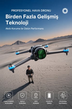 R26 MAX Drone GPS'li Kızılötesi Engel Algılamalı HD Kameralı Katlanabilir Drone Ekranlı Kumanda