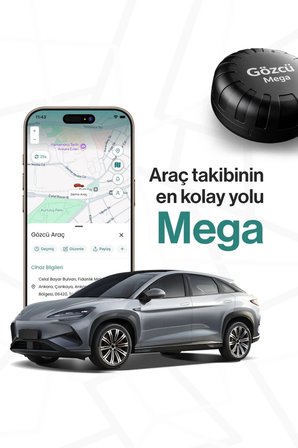 Gözcü Mega GPS Takip Cihazı SIM Kartsız, Mıknatıslı, 3 Yıl Pil Ömürlü Küresel Takip Cihazı
