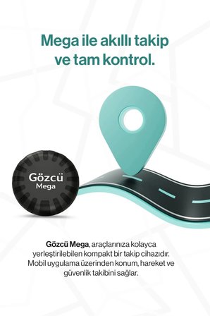 Gözcü Mega GPS Takip Cihazı SIM Kartsız, Mıknatıslı, 3 Yıl Pil Ömürlü Küresel Takip Cihazı