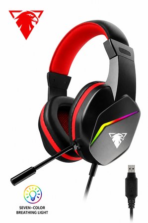 Jedel Gaming GH-269 7.1 USB Mikrofonlu RGB Oyuncu Kulaklığı - Siyah/Kırmızı