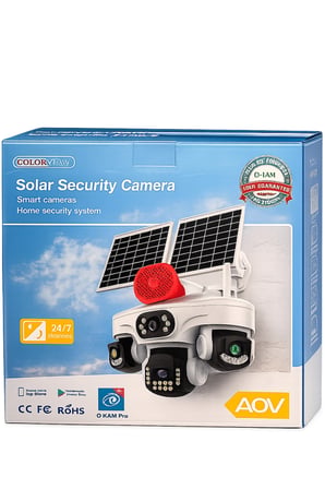 O-kam Pro OK-337Premıum 12MP 4G Sim Kartlı Solar Güvenlik Kamerası Dış Mekan Gece Görüşlü Akıllı Kamera