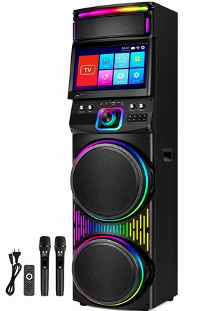 Blic BLS-82 Akıllı LED Ekranlı Parti Hoparlörü 12 Inç RGB Taşınabilir Bluetooth Ses Sistemi