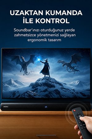 Hepu HP-TV05 Bluetooth Soundbar Hoparlör Ses Sistemi - TV ve Bilgisayar Uyumlu Ev Sinema Sistemi