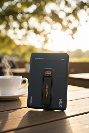 Fulltech FP38 5000 mAh 20W Kablosuz Powerbank MagSafe Uyumlu Dahili USB-C Kablolu