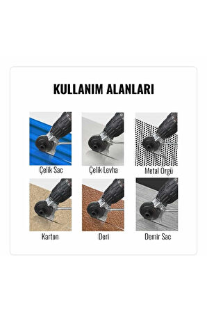 KALİTE Metal Plaka ve Sac Kesme Aparatı Şarjlı Matkaplar İçin