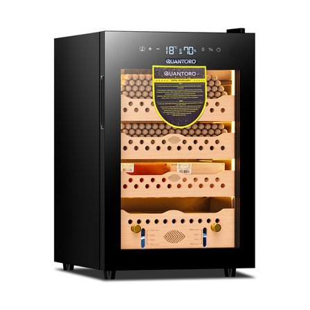 Quantoro QCC-60 Elektronik Nemlendirme & Soğutmalı Siyah Puro Dolabı - QTR-001