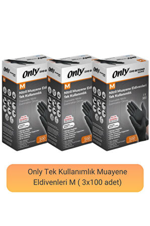 Only Evo Beyond Nitril Muayene Eldiveni M (100 adet x 3)