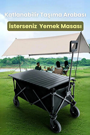 Airstorr  Çok Amaçlı Katlanır Plaj Kamp Piknik ve Yemek Yenilebilir Masalı Taşıma Arabası
