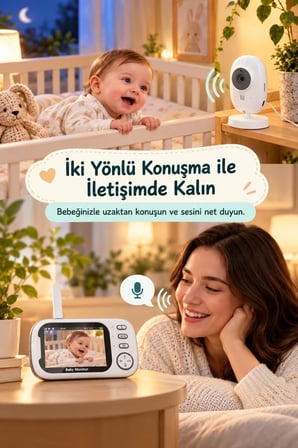 Harvox BC-001 Bebek Kamerası Lcd Ekranlı Gece Görüşlü Bebek Telsizi Bebek Odası Kamerası Monitörü