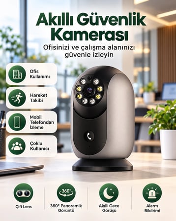 Harvox HX-IC006 Full HD Akıllı IP Gece Görüşlü Bebek Ve Ev Güvenlik Kamerası