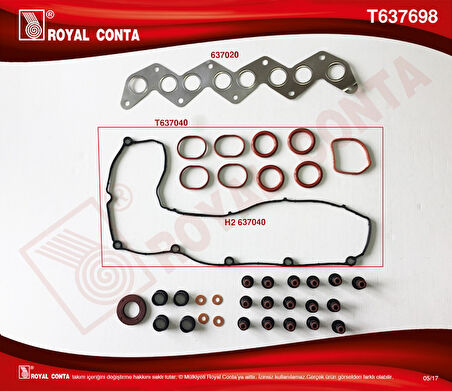Ford Ust Takım Contası Reinz Keceli S.lastıklı Skcsiz (ford: Mondeo IV 2.0 Tdci 07 14) - Royal T637698