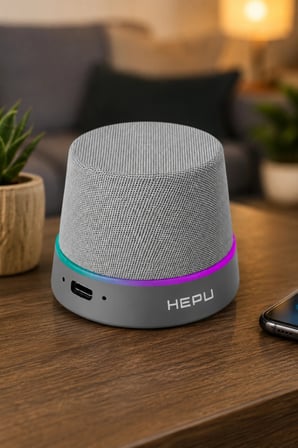 Hepu HP-MS01G Gri Manyetik Telefon Tutuculu Kablosuz Bluetooth Hoparlör TWS Destekli