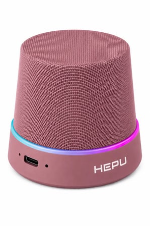 Hepu HP-MS01G Pembe Manyetik Telefon Tutuculu Kablosuz Bluetooth Hoparlör TWS Destekli