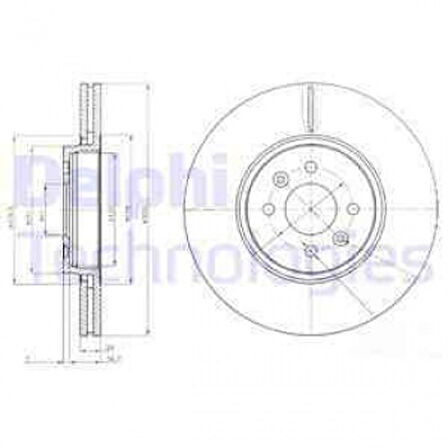 Renault On Fren Aynası (diski) Scenic II 1,5dci / 1,9dci / 2,0 (4 Bijon) - Delphi Bg3929