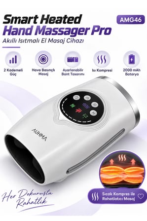 Auhma AMG46 Akıllı Isıtmalı El Masaj Cihazı Pro Hava Basınçlı Kablosuz El Masaj Aleti