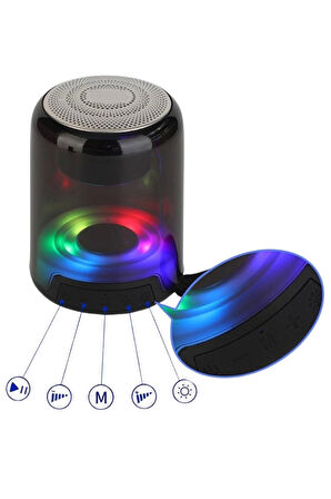 Mini Taşınabilir Rgb Led Ses Topu Bluetooth Hoparlör Acs-9