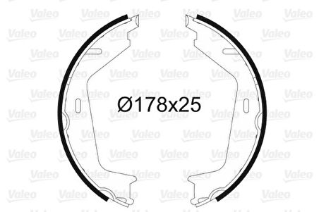 Volvo Arka El Fren Pabuc Balata Volvo S60 (01 4,10) S80 98>06>v70 97>00>07>xc70 02> Xc90 02> (178x25) - Valeo 564201