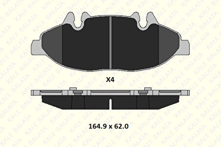 Mercedes Fren Balatası On Viano W639 03> Vito W639 03> - Kale B 24007 202 14 Msh