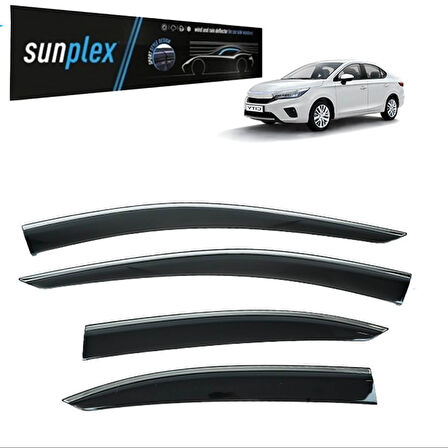 Sunplex Kromlu Cam Rüzgarlığı Honda City 2019-2024 ile uyumlu
