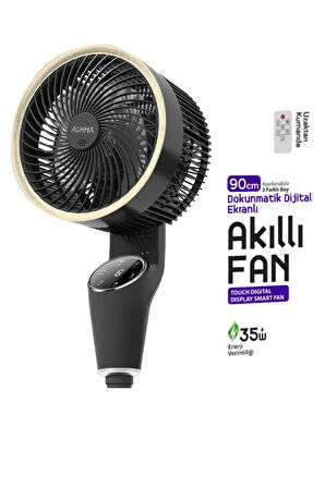 Auhma ACFN03 Siyah 35W 90 Cm Sessiz Soğutucu Dokunmatik Harketli Akıllı Fan