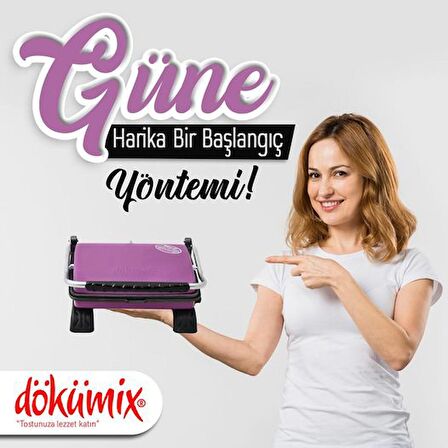 Organik Demir Döküm Kaplamasız Tost Makinası (Dökümix) MOR Fırça Hediyeli