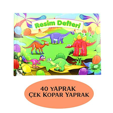 Çınar Uninote Resim Defteri Dikişli Küçük Boy A5 40 Yaprak 1 Adet 