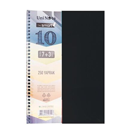 Çınar Im Smart A4 7+3 250 Yaprak Plastik Kapak Spiralli Ayraçlı Defter 62062