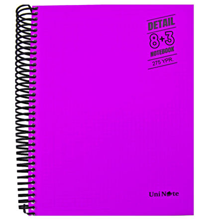 Çınar Im Smart A4 275 Yaprak Plastik Kapak Spiralli 8 Kareli + 3 Çizgili Ayraçlı Defter (62064)