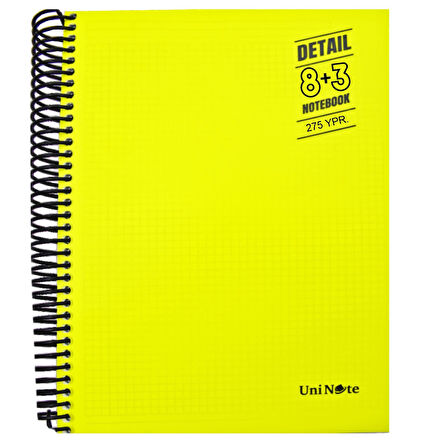 Çınar Im Smart A4 275 Yaprak Plastik Kapak Spiralli 8 Kareli + 3 Çizgili Ayraçlı Defter (62064)