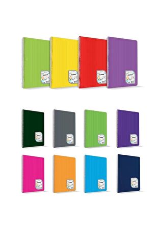 Çınar Colormaxi Spiralli Defter Plastik Kapak A4 40 Yp Çizgili 40/1