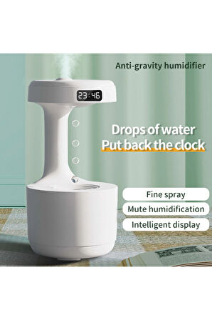 Blackbird LZ599 Yerçekimsiz Hava Nemlendirici | 600 ml Kapasite | Dijital Saatli | Zarif Tasarım