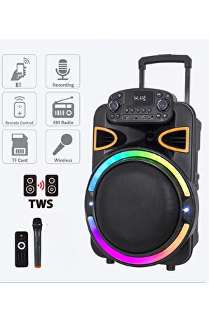 Acl Acs-2 30W Taşınabilir TWS Kablosuz PartyBox Hoparlör | RGB Işık, Bluetooth, Kumanda ve Mikrofon Destekli