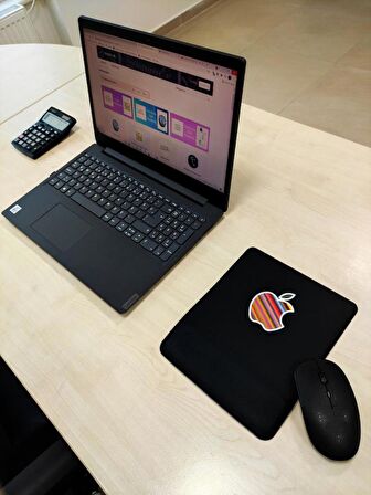 Renkli Elma Motifli Bilek Destekli Dikdörtgen Mousepad