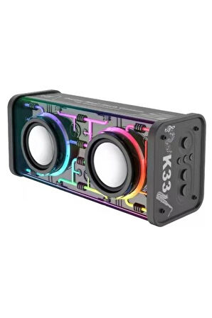K33 Double Blast Mech Cannon Bluetooth Hoparlör | RGB Aydınlatmalı 16W Süper Güçlü