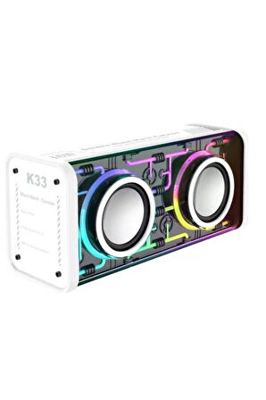 K33 Double Blast Mech Cannon Bluetooth Hoparlör | RGB Aydınlatmalı 16W Süper Güçlü