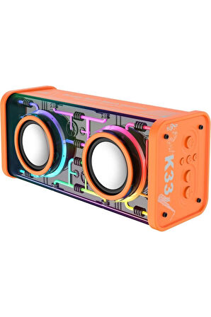 K33 Double Blast Mech Cannon Bluetooth Hoparlör | RGB Aydınlatmalı 16W Süper Güçlü