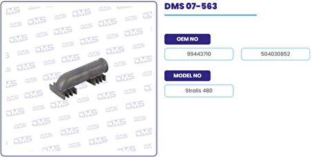 İveco Truck Egzoz Manıfoldu Yan Kol İveco Truck 480 - Demosan 07-563