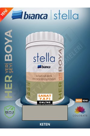 Stella Su Bazlı Saf Akrilik Boya Kırık Beyaz 0,5L