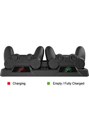 Hepu TP4-18119 PS4 Soğutucu ve Şarj Standı Slim/Pro Uyumlu