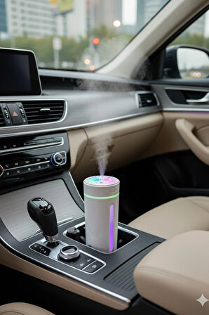 Blackbird KT-H04 Beyaz Oto İçi Ofis Ev Hava Nemlendirici Işıklı Buhar Koku Makinası