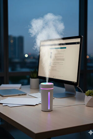 Blackbird KT-H04 Beyaz Oto İçi Ofis Ev Hava Nemlendirici Işıklı Buhar Koku Makinası