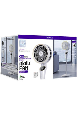 Auhma ACFN03 Beyaz 35W 90 Cm Sessiz Soğutucu Dokunmatik Harketli Akıllı Fan