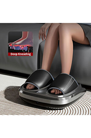 Glr HG01-A Shiatsu Ayak Masaj Aleti - Yoğurmalı, Hava Basınçlı ve Isıtmalı Derin Doku Masajı, Titreşim Fonksiyonlu, 3 Yoğunluk