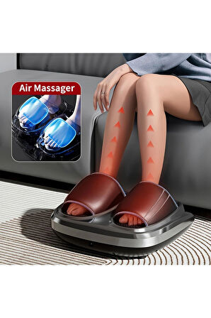 Glr HG01-A Shiatsu Ayak Masaj Aleti - Yoğurmalı, Hava Basınçlı ve Isıtmalı Derin Doku Masajı, Titreşim Fonksiyonlu, 3 Yoğunluk