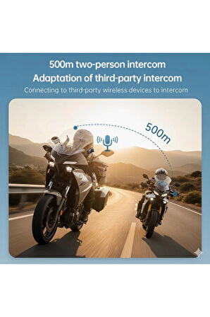 Blic Q29 Kask İntercom 1080P Kamera Seti 2X Eşleşmeli 1500mAh Uzun Pil Ömrü Suya Dayanıklı