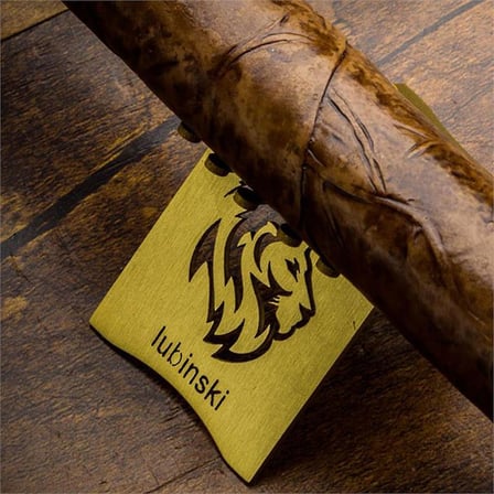 Lubinski New Lion Özel İşleme Motifli Puro Sehpası Gold Lion-2