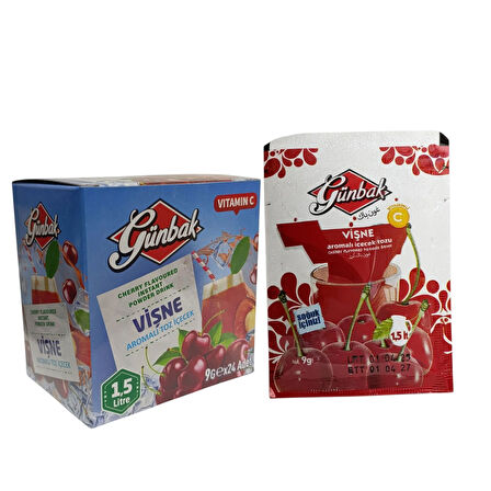 Vişne Aromalı Toz İçecek (9gr X 24 Adet)