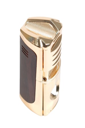 Parmida 3 Torch Pürmüz Kesici & Delicili Gold Metal Puro Çakmağı - TR9525