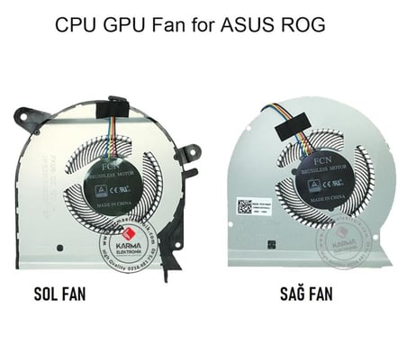 Asus GL503V, FX63V, FZ63V, S5AM Serisi Notebook GPU Fan - Sol - Ver.3 / FAN242V6